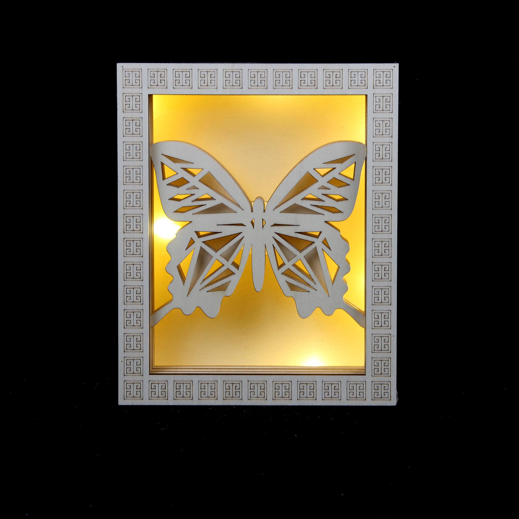 Jonathan Adler x Michaels 8.75" Geometric Butterfly DIY LED Shadow Box Décor